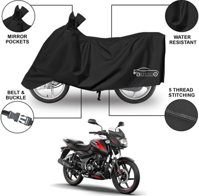 Defendo Waterproof Two Wheeler Cover for Bajaj(Pulsar 125, Black)