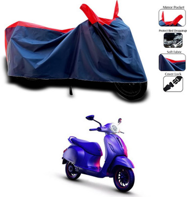 KEDIT Two Wheeler Cover for Bajaj(Urbanite Chetak, Red)