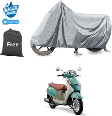 CODOKI Waterproof Two Wheeler Cover for Suzuki(New Access 125, Silver)