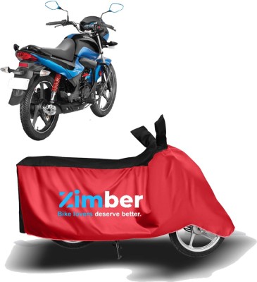 ZIMBER Two Wheeler Cover for Hero(Splendor I Smart, Red, Black)