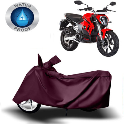 ROYAL AUTO MART Two Wheeler Cover for Revolt(RV 400, Maroon)
