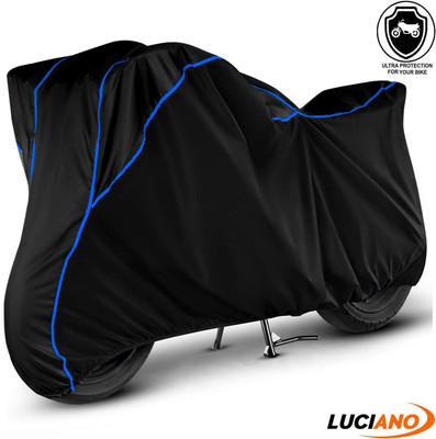 Luciano Waterproof Two Wheeler Cover for Yamaha(Gladiator, Black, Blue)
