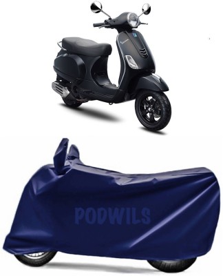 PODWILS Two Wheeler Cover for Piaggio(Vespa LX, Blue)