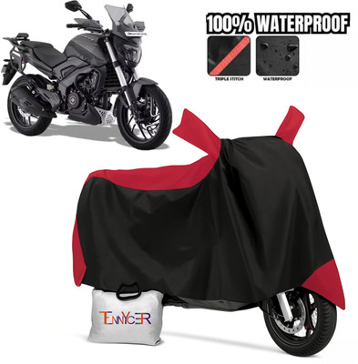 TENNYCER Waterproof Two Wheeler Cover for Bajaj(Dominar 400, Red, Black)
