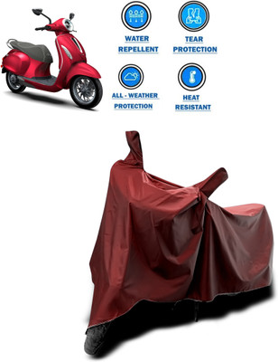 GOSHIV-car and bike accessories Waterproof Two Wheeler Cover for Bajaj(Chetak, Maroon)