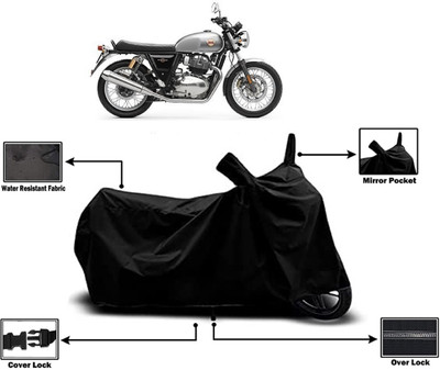 Amexride Two Wheeler Cover for Royal Enfield(Interceptor 650, Black)