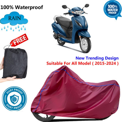 OliverX Waterproof Two Wheeler Cover for Honda(Activa 6G, Maroon)