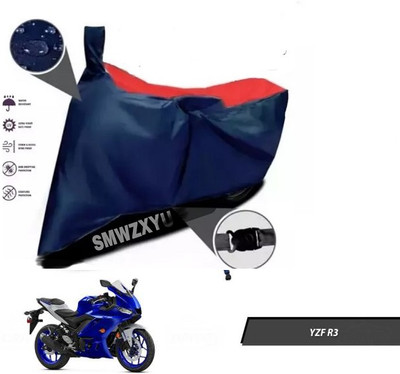 smwzxyu Waterproof Two Wheeler Cover for Yamaha(YZF R3, Red, Blue)