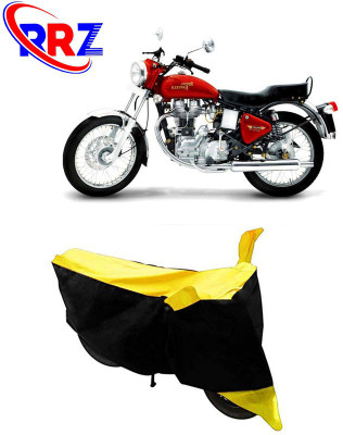 RRZ Waterproof Two Wheeler Cover for Royal Enfield(Electra 5S, Black, Yellow)