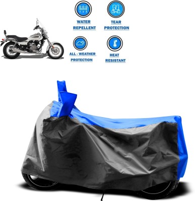 DeepShakshi AUTOMOTIVE Two Wheeler Cover for Bajaj(Avenger Street 220, Grey, Blue)