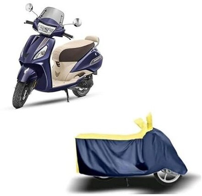 TrishaStores Waterproof Two Wheeler Cover for TVS(Jupiter Grande BS6, Blue)