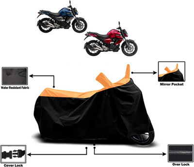 Amexride Two Wheeler Cover for Yamaha(FZS-FI V3 BS6, Orange)