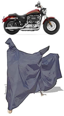 Amexride Two Wheeler Cover for Harley Davidson(1200 Custom, Grey)