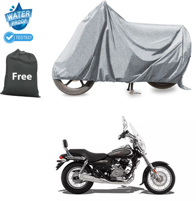 CODOKI Waterproof Two Wheeler Cover for Bajaj(Avenger 220 Cruise, Silver)