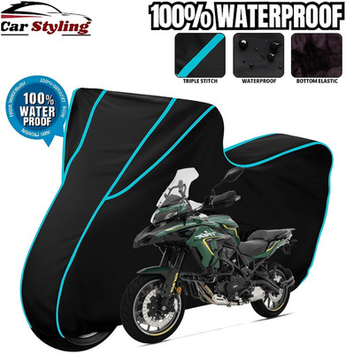 Car Styling Waterproof Two Wheeler Cover for Benelli(TRK 502, Black, Blue)