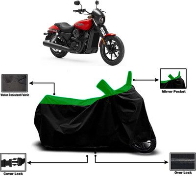 Amexride Two Wheeler Cover for Harley Davidson(Street 750, Green)