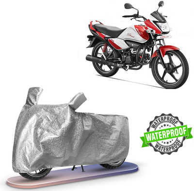 Autoinnovation Waterproof Two Wheeler Cover for Hero, Universal For Bike(Splendor I Smart, Silver)