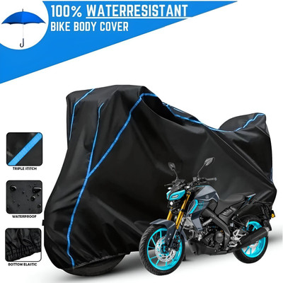 OliverX Waterproof Two Wheeler Cover for Yamaha(MT 15, Black, Blue)