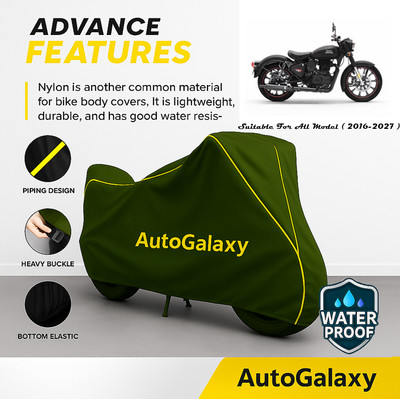 AutoGalaxy Waterproof Two Wheeler Cover for Royal Enfield(Classic 350, Green)