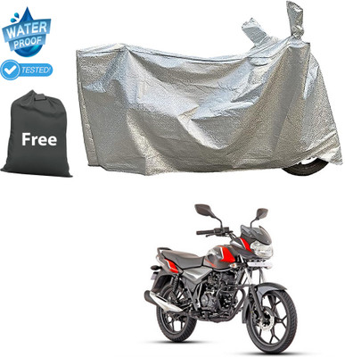 PAGORA Waterproof Two Wheeler Cover for Bajaj(Discover 110, Silver)