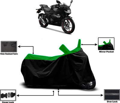 Amexride Two Wheeler Cover for Suzuki(Gixxer SF 150, Green)