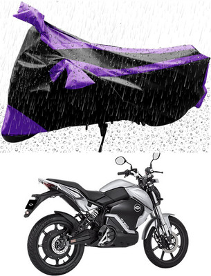 Mdstar Waterproof Two Wheeler Cover for Revolt(RV Cafe Racer, Purple, Black)