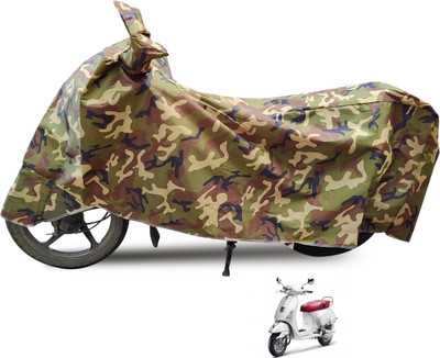 Euro Care Waterproof Two Wheeler Cover for Vespa(Elegante, Black)