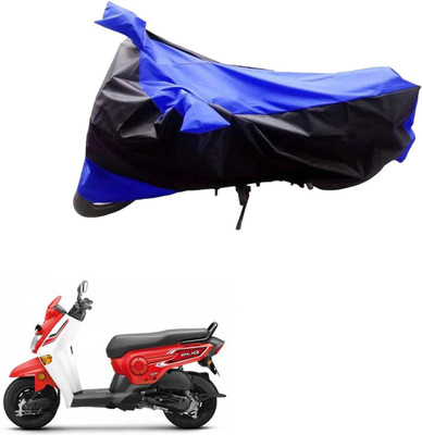 Mdstar Waterproof Two Wheeler Cover for Hero(Duet, Black, Blue)