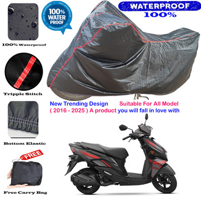 AutoGalaxy Waterproof Two Wheeler Cover for Suzuki(Avenis 125, Black, Red)