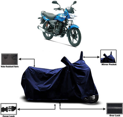 KEDIT Two Wheeler Cover for Bajaj(Platina 125, Black)