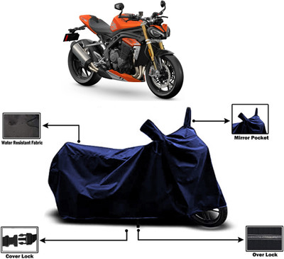 Amexride Two Wheeler Cover for Triumph(Speed Triple, Blue)
