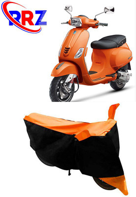 RRZ Waterproof Two Wheeler Cover for Vespa(Vespa SXL 125, Black, Orange)