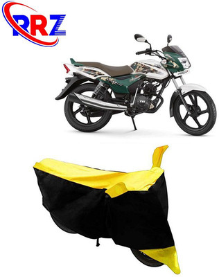 RRZ Waterproof Two Wheeler Cover for TVS(Star City Plus, Black, Yellow)