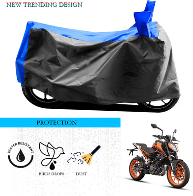 SnehaSales Waterproof Two Wheeler Cover for KTM(Duke 200, Grey, Blue)