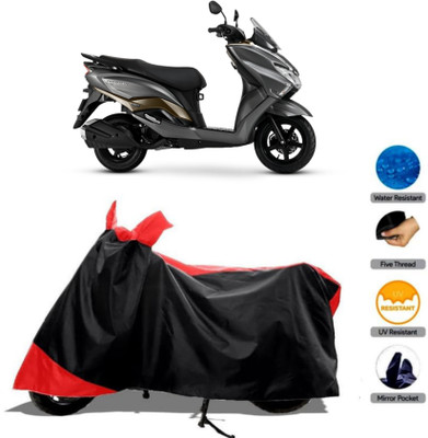 WMIZEXA Waterproof Two Wheeler Cover for Suzuki(Burgman Street, Red)