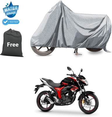 CODOKI Waterproof Two Wheeler Cover for Suzuki(Gixxer Special Edition, Silver)