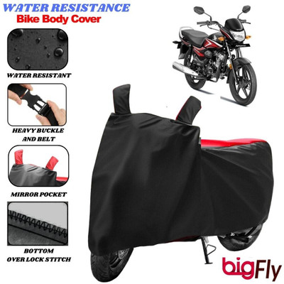 BigFly Two Wheeler Cover for Honda(CB Shine, Black, Red)