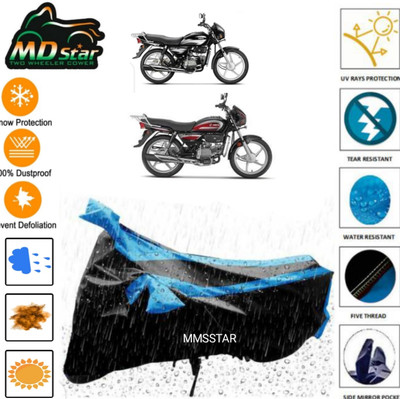 Mdstar Waterproof Two Wheeler Cover for Vespa(SXL 150 BS6 BS6, Blue)
