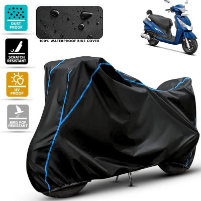 Amikan Waterproof Two Wheeler Cover for Hero(MotoCorp Destini 125, Black, Blue)