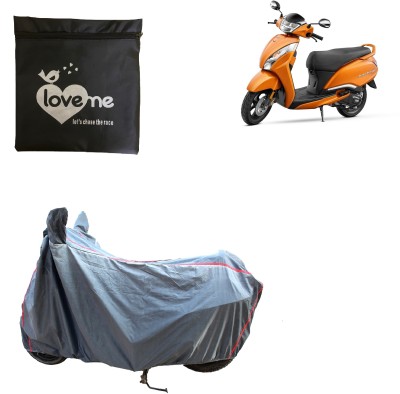 Love Me Waterproof Two Wheeler Cover for TVS(Jupiter classic, Silver)