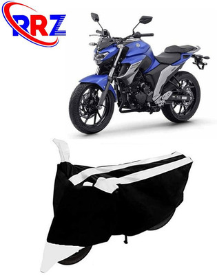 RRZ Waterproof Two Wheeler Cover for Yamaha(FZ, Black, White)