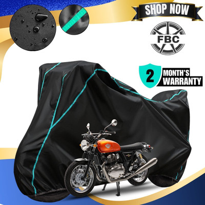 AUTOCAD Waterproof Two Wheeler Cover for Royal Enfield(Interceptor 650, Black, Blue)
