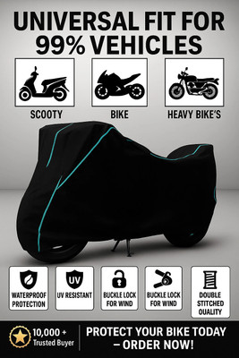 Car Styling Waterproof Two Wheeler Cover for Hero(Xtreme 200S, Black, Blue)