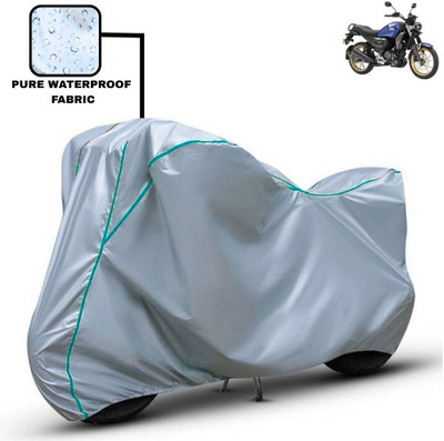 Delphinium Waterproof Two Wheeler Cover for Yamaha(FZ-X, Silver)