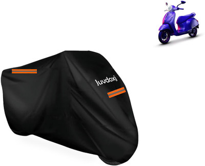 Juvdoxj Waterproof Two Wheeler Cover for Bajaj(Urbanite Chetak BS6, Black)