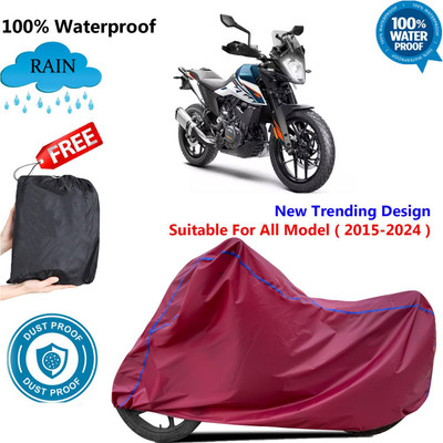 AutoGalaxy Waterproof Two Wheeler Cover for KTM(250 Duke BS6, Maroon)