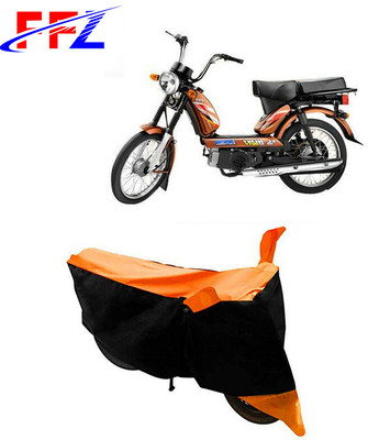 FFZ Waterproof Two Wheeler Cover for TVS(Heavy Duty Super XL, Black, Orange)