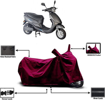 Amexride Two Wheeler Cover for Avon(E Star, Maroon)