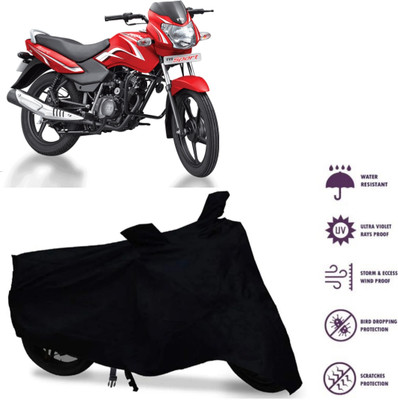 HWSXQAE Waterproof Two Wheeler Cover for TVS(Sport ES BS6, Black)