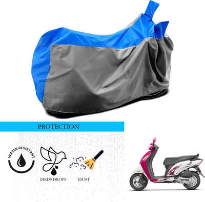 ANTHUB Waterproof Two Wheeler Cover for Honda(Activa i, Grey, Blue)